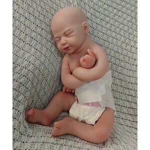 45cm Sleeping Newborn Boy 6.17lbs Full Silicone Reborn Baby Doll W/Drink-Wet US